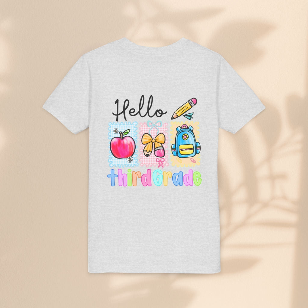 Hello Third Grade Kids T-Shirt – Back to School Youth Tee
