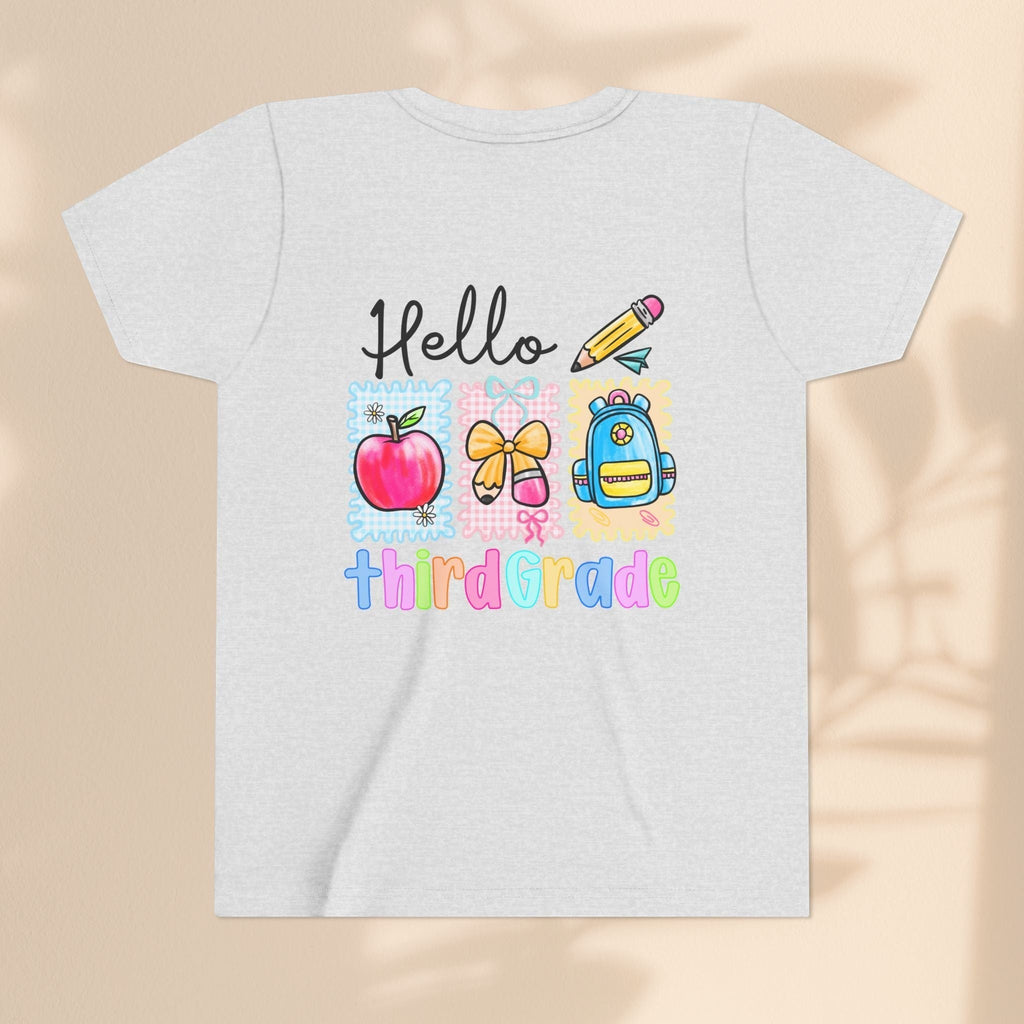 Hello Third Grade Kids T-Shirt – Back to School Youth Tee