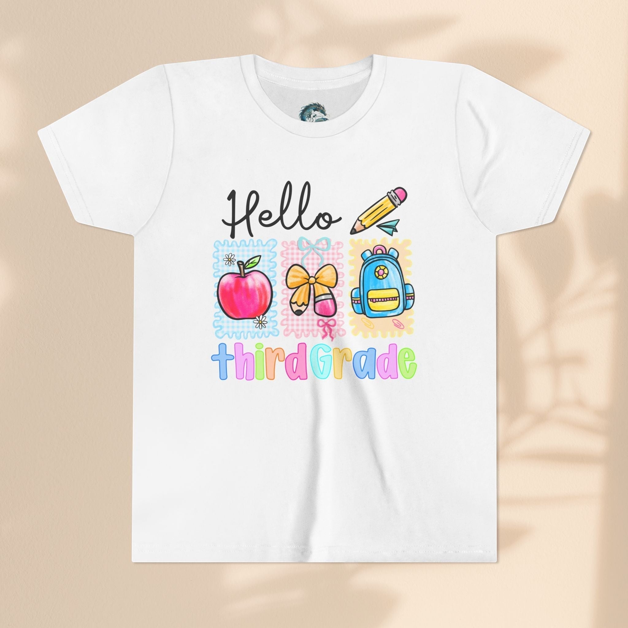 Hello Third Grade Kids T-Shirt – Back to School Youth Tee