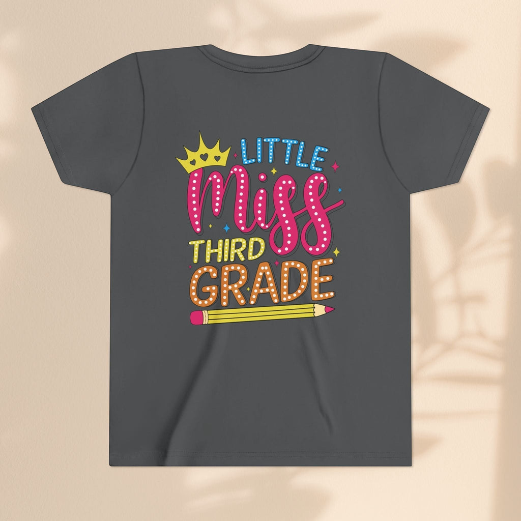 Cute Little Miss Third Grade Youth Tee, Kids Birthday Gift, Back to School Outfit