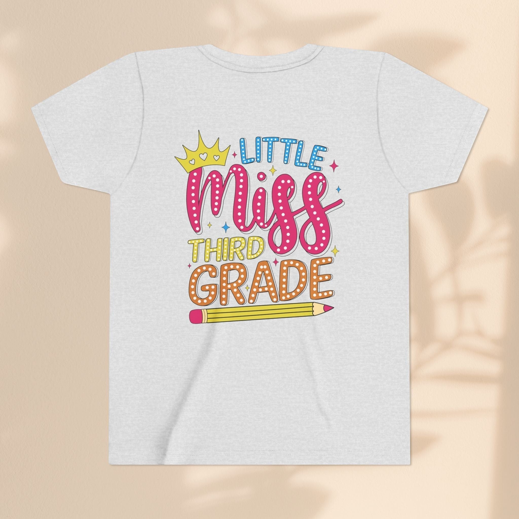Cute Little Miss Third Grade Youth Tee, Kids Birthday Gift, Back to School Outfit