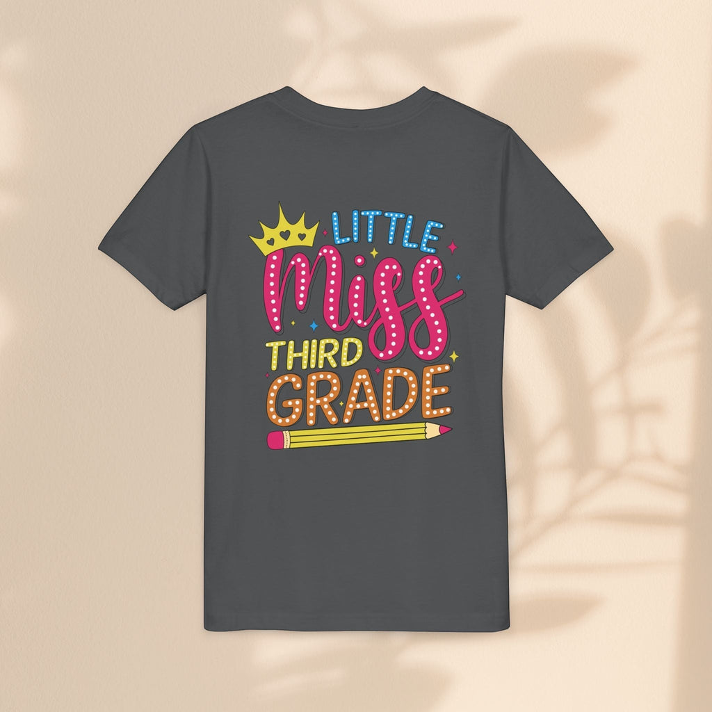 Cute Little Miss Third Grade Youth Tee, Kids Birthday Gift, Back to School Outfit