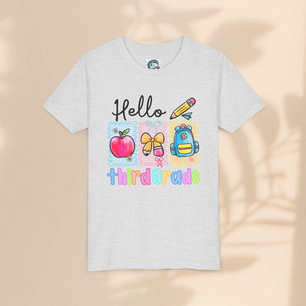 Hello Third Grade Kids T-Shirt – Back to School Youth Tee