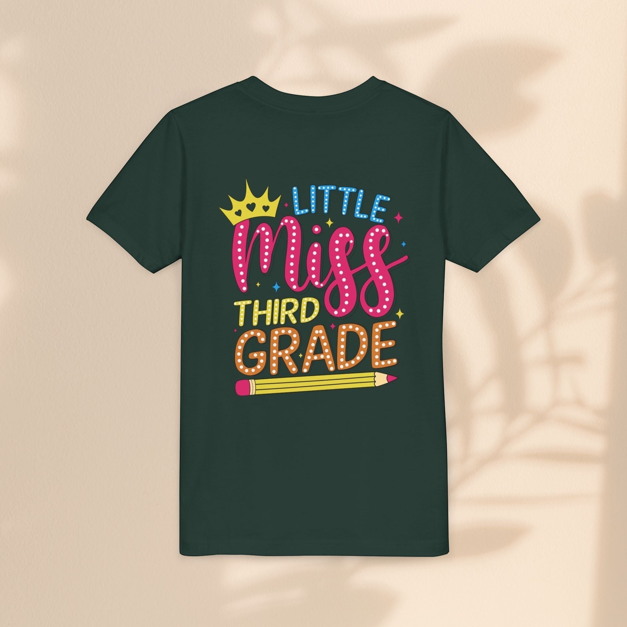 Cute Little Miss Third Grade Youth Tee, Kids Birthday Gift, Back to School Outfit