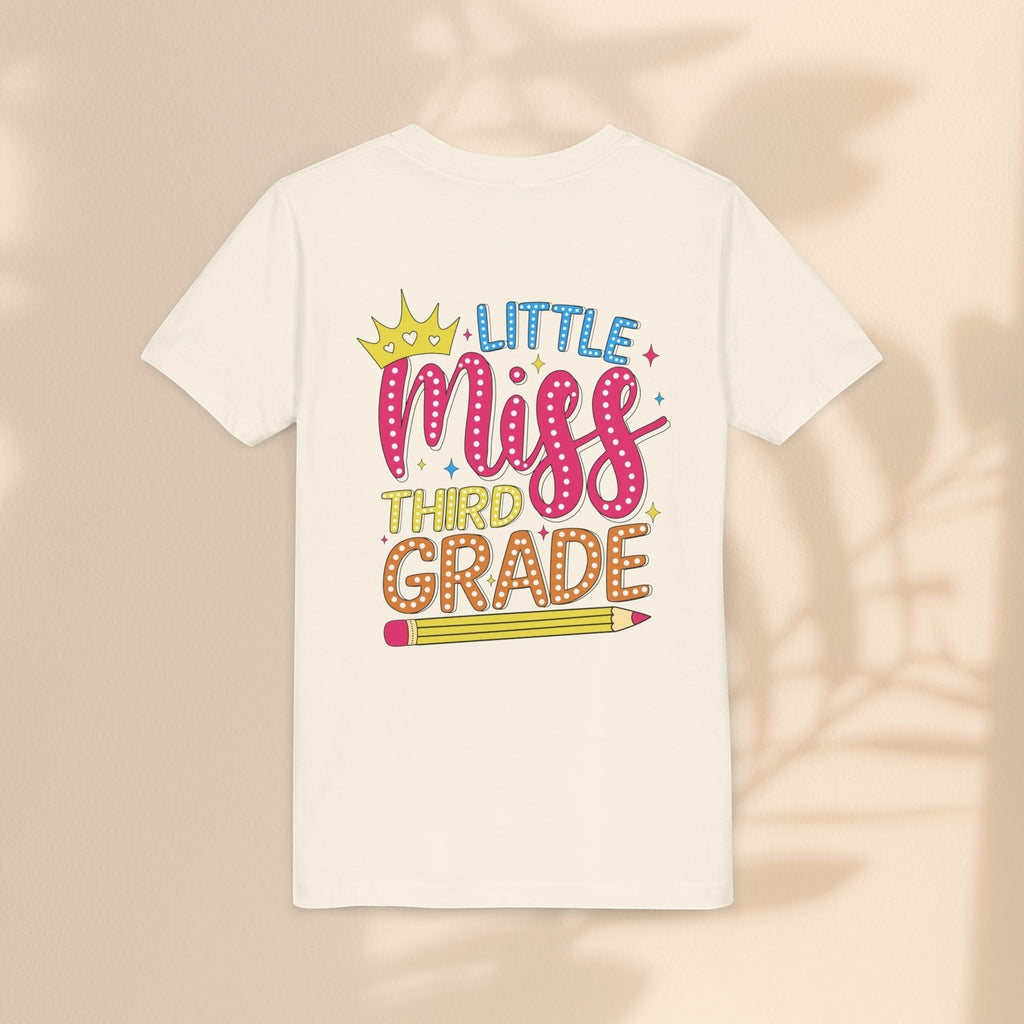 Cute Little Miss Third Grade Youth Tee, Kids Birthday Gift, Back to School Outfit