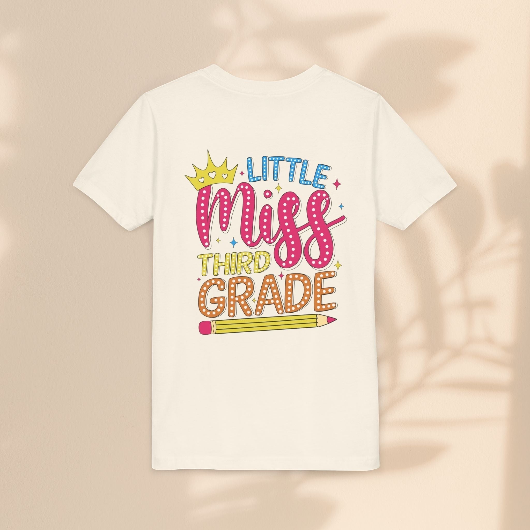 Cute Little Miss Third Grade Youth Tee, Kids Birthday Gift, Back to School Outfit