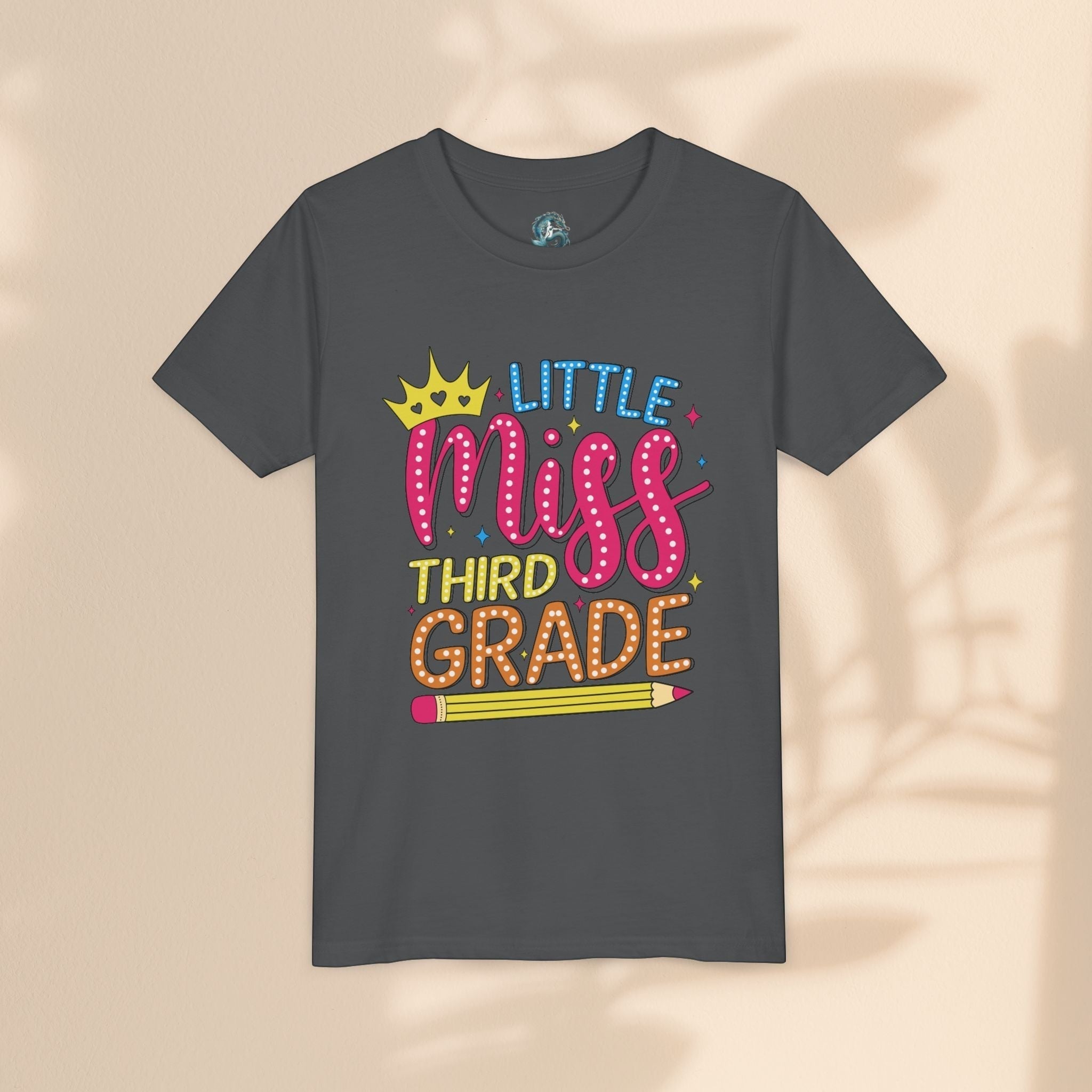 Cute Little Miss Third Grade Youth Tee, Kids Birthday Gift, Back to School Outfit