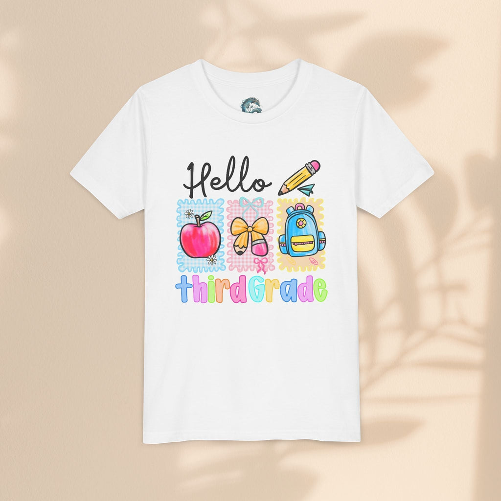 Hello Third Grade Kids T-Shirt – Back to School Youth Tee