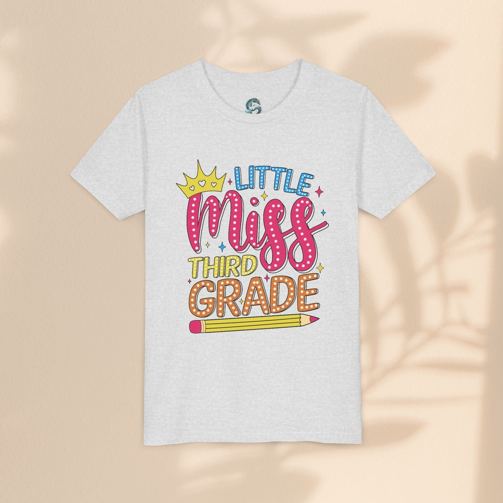 Cute Little Miss Third Grade Youth Tee, Kids Birthday Gift, Back to School Outfit