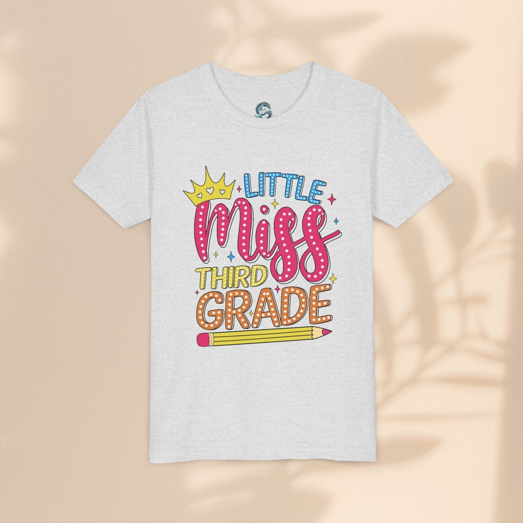 Cute Little Miss Third Grade Youth Tee, Kids Birthday Gift, Back to School Outfit