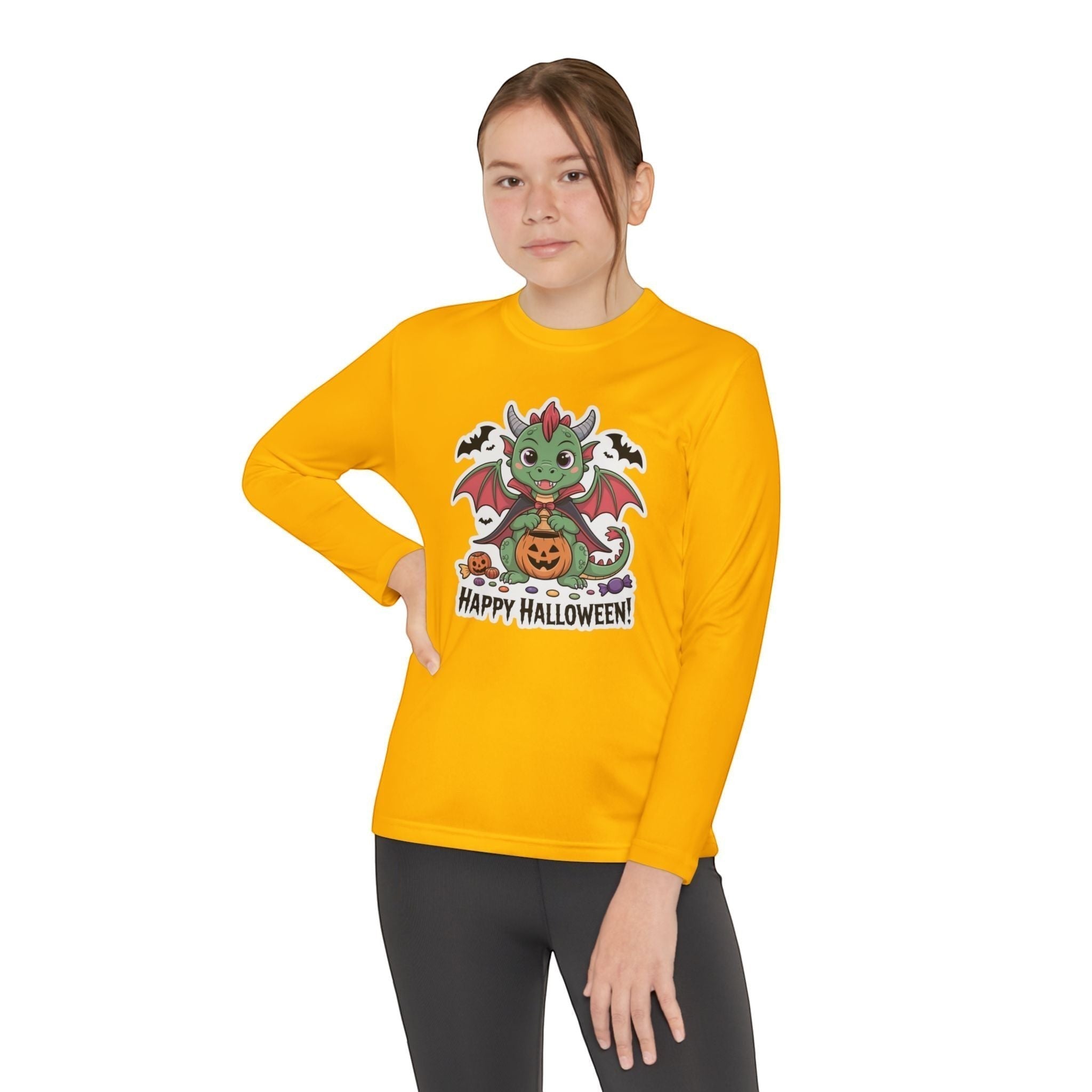 Halloween Youth Long Sleeve Tee – Cozy Kids Shirt for Trick-or-Treating & Parties