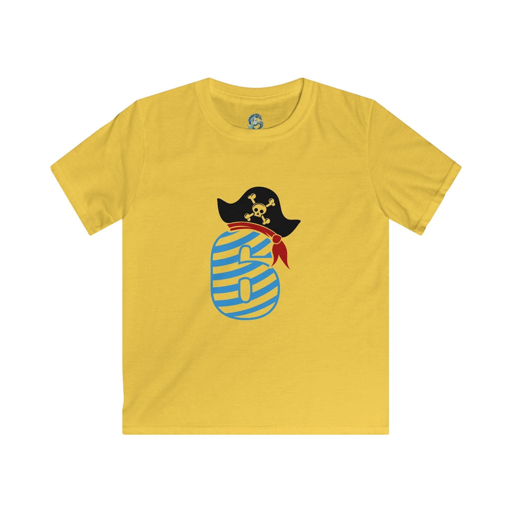 6 year old Pirate-Themed Kids Tee, Fun Birthday Gift