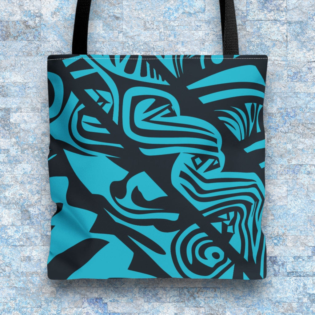 Blue Tribal Tote Bag