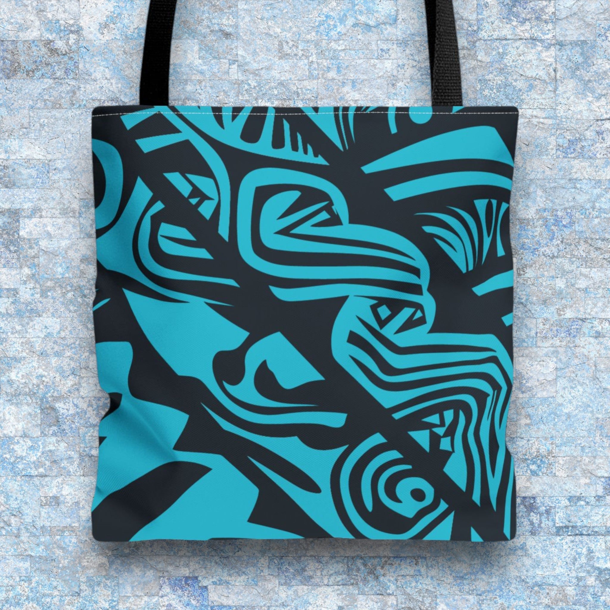 Blue Tribal Tote Bag