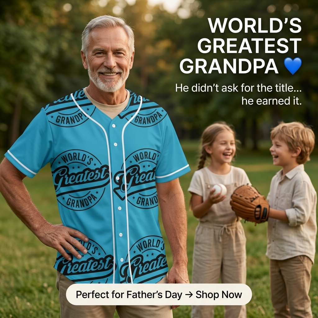 Men's Baseball Jersey  - Worlds Greatest Grandpa