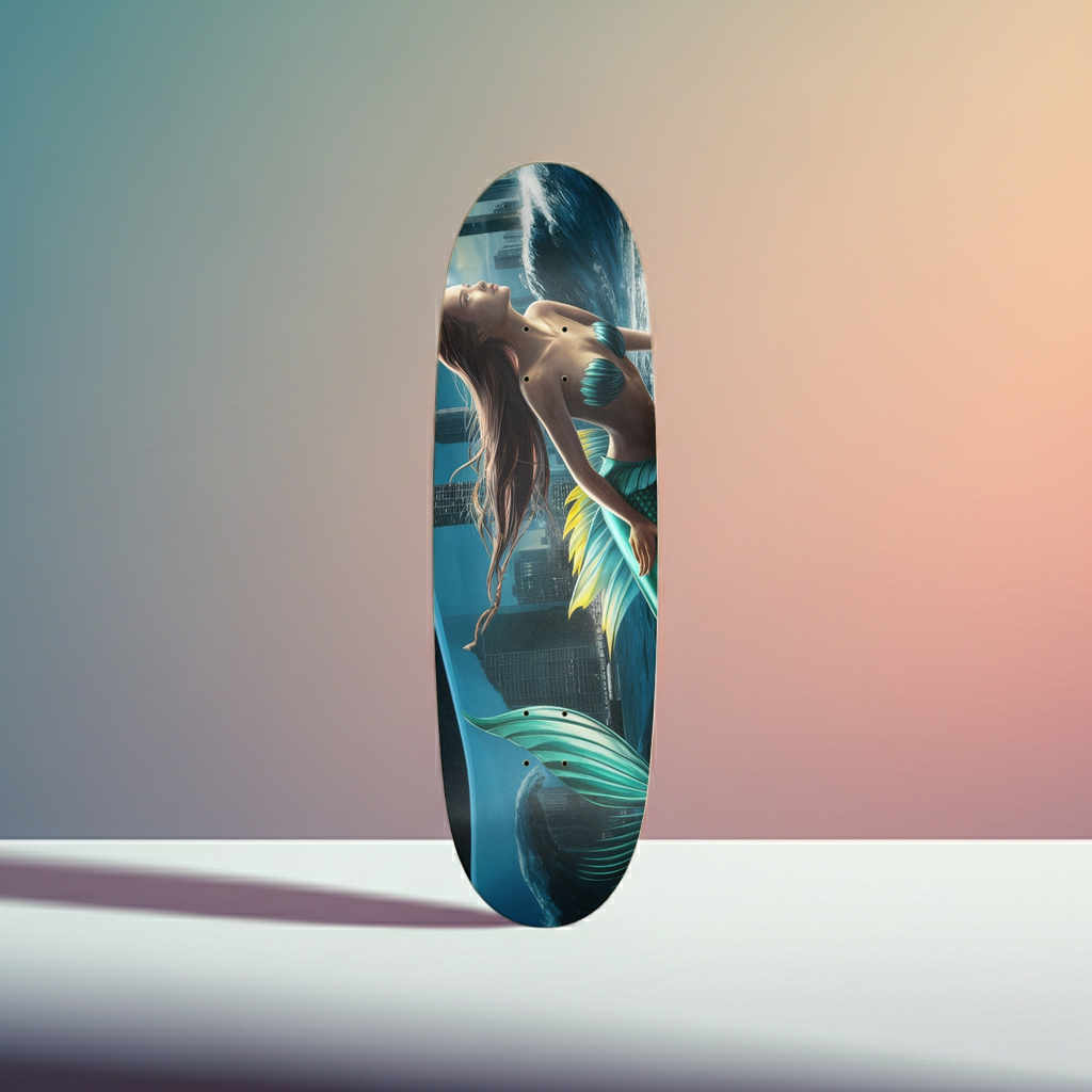 Mermaid Atlantis Skateboard – Lost City Ocean Art Deck